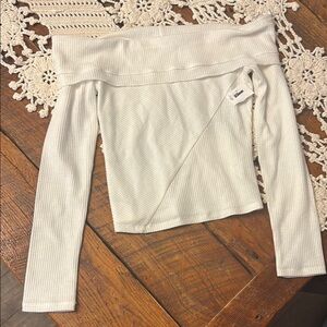 Elodie Asymmetrical Cream Fitted Blouse